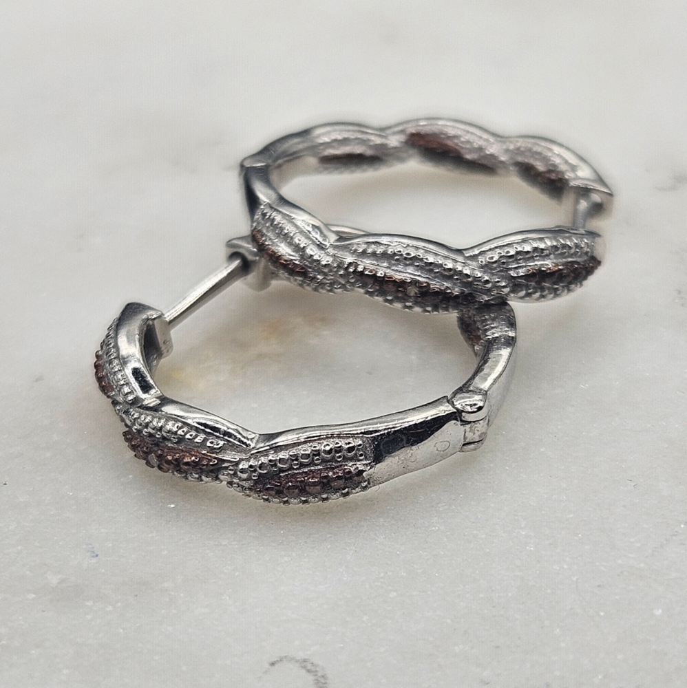 Diamond Accent Hoop Earrings